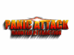 panic attack haunted attraction logo with shadow